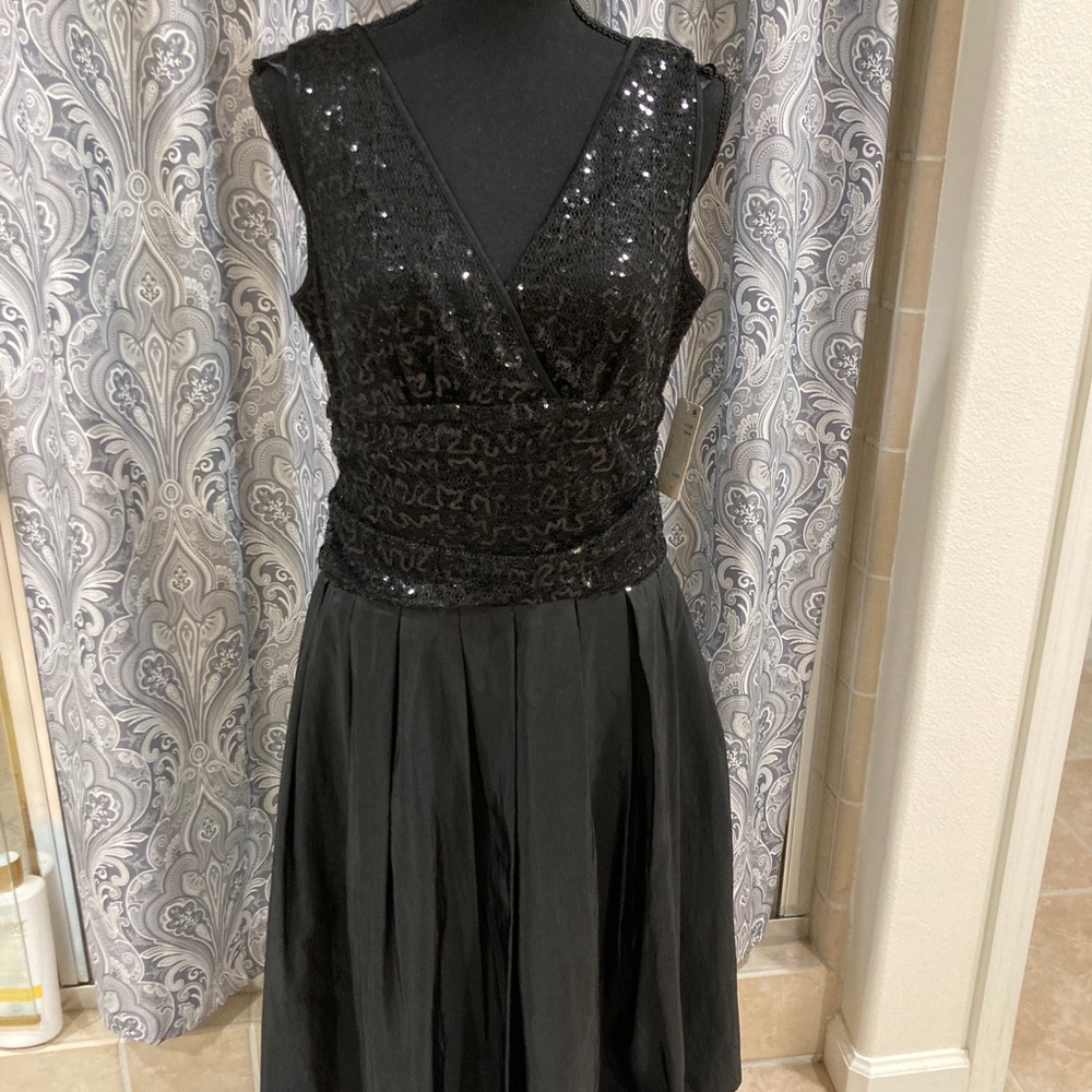 New nwt black sequins cocktail party dress